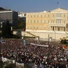 Biểu tình ở quảng trường Syntagma của Hy Lạp. (Nguồn: Reuters)