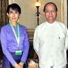 Bà Suu Kyi gặp Tổng thống Thein Sein. (Nguồn: Reuters)