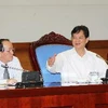 Thủ tướng Nguyễn Tấn Dũng làm việc với Ban lãnh đạo Liên đoàn Luật sư Việt Nam. (Ảnh: Đức Tám/TTXVN)