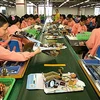 Công nhân tại một nhà máy ở Trung Quốc. (Nguồn: Internet)