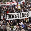 Những người ủng hộ ông Lugo phản đối việc ông bị phế truất. (Nguồn: Internet)