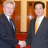 Thủ tướng Nguyễn Tấn Dũng tiếp ông Jean-Paul Decorps, Chủ tịch Liên minh công chứng quốc tế. (Ảnh: Thống Nhất/TTXVN)
