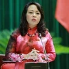 Bộ trưởng Y tế Nguyễn Thị Kim Tiến trả lời chất vấn Quốc hội. (Ảnh: Nhan Sáng/TTXVN)