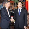 Phó Thủ tướng Vũ Văn Ninh tiếp Tổng giám đốc Công ty Bảo hiểm nhân thọ Sumitomo. (Ảnh: An Đăng/TTXVN)