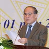 Chủ tịch Quốc hội Nguyễn Sinh Hùng phát biểu khai mạc Hội nghị. (Ảnh: Nhan Sáng/TTXVN)