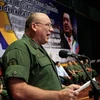 Bộ trưởng Diego Molero tái khẳng định sự trung thành của quân đội đối với Tổng thống Chávez. (Nguồn: Phủ tổng thống Venezuela) 