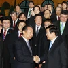 Chủ tịch nước Trương Tấn Sang với các đại biểu. (Ảnh: Nguyễn Dân/TTXVN)