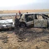 Hiện trường vụ đánh bom ở khu vực Samarra, phía bắc thủ đô Baghdad ngày 20/5. (Nguồn: AFP/TTXVN)