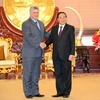 Tổng Bí thư, Chủ tịch nước Lào ông Miguel Diaz-Canel Bermudez. (Ảnh: Hoàng Chương/Vietnam+)