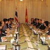 Tổng Bí thư Nguyễn Phú Trọng hội đàm với Thủ tướng Thái Lan Yingluck Shinawatra. (Ảnh: Trí Dũng/TTXVN)