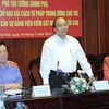 Phó Thủ tướng Nguyễn Xuân Phúc phát biểu tại buổi làm việc. (Ảnh: An Đăng/TTXVN)