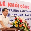 Bí thư Đảng ủy, Tổng Giám đốc TTXVN Nguyễn Đức Lợi phát biểu tại lễ khởi công. (Ảnh: Trần Lê Lâm/TTXVN)