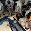 Hình ảnh truyền hình do phe đối lập tung ra với cáo buộc quân đội Syria đã sử dụng vũ khí hóa học dạng khí để tấn công phe nổi dậy (Nguồn: AP)