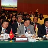 Đoàn đại biểu Quốc hội Việt Nam dự phiên họp toàn thể thứ hai. (Ảnh: Trọng Đức/TTXVN)