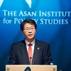 Bộ trưởng Thống Nhất Hàn Quốc Ryoo Kihl-jae phát biểu khai mạc hội thảo. (Nguồn: Vietnam+)