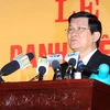 Chủ tịch nước Trương Tấn Sang phát biểu. (Ảnh: Nguyễn Khang/TTXVN)