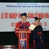 Ma Thị Nống trong ngày nhận bằng cử nhân (Ảnh: Nguyễn Tâm/ Vietnam+)