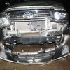 Chiếc ô tô của anh Đỉnh bị hư hại nghiêm trọng sau sự cố (Ảnh: Sơn Bách/Vietnam+)