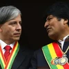 Tổng thống Evo Morales (phải) và Phó Phó Tổng thống Alvaro Garcia. (Ảnh: Reuters)