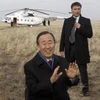 Ông Ban Ki-moon tại Kazakhstan ngày 6/4. (Nguồn: AP)