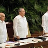 Các lãnh đạo của Cuba tại đại hội. (Ảnh: AFP/TTXVN)