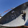 Tuần dương hạm Monterey tại cảng. (Nguồn: Reuters) 