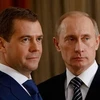 Tổng thống Dmitry Medvedev và Thủ tướng kiêm thủ lĩnh đảng Vladimir Putin. Ảnh minh họa. (Nguồn: lvb-research.blogspot.com)