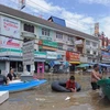 Cảnh ngập lụt tại thành phố cổ Ayutthaya ngày 6/10. Ảnh minh họa. (Nguồn: AFP/TTXVN)