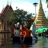 Cảnh ngập lụt tại Bangkok. (Ảnh: AFP/TTXVN)