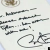 Tờ giấy ghi chú của ông Obama. (Nguồn: huffingtonpost.com)