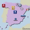 Bản đồ các nhà máy ôtô tại Tây Ban Nha.