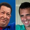 Đương kim Tổng thống Hugo Chavez (trái) và ứng cử viên đối lập Henrique Capriles. (Ảnh: AFP/TTXVN)