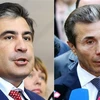 Tổng thống Gruzia Mikhail Saakashvili (trái) và lãnh đạo liên minh đối lập Bidzina Ivanishvili. (Nguồn: AFP)