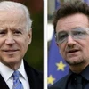 Phó Tổng thống Mỹ Joe Biden và ca sỹ Bono. (Nguồn: AP)