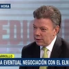 Tổng thống Santos thông báo chính phủ Colombia đã có tiếp xúc ban đầu với ELN. (Nguồn: Caracol Television)
