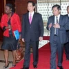 Thủ tướng Nguyễn Tấn Dũng đến dự hội nghị CG. (Ảnh: Đức Tám/TTXVN)
