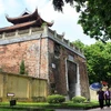 Bắc Môn - một trong những cổng thành còn lại của Hoàng thành Thăng Long. (Ảnh: Nhật Anh/TTXVN)
