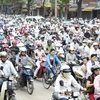 Ùn tắc giao thông trên đường Nguyễn Trãi, quận Thanh Xuân, Hà Nội. (Ảnh: Anh Tuấn/TTXVN)
