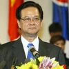 Thủ tướng Nguyễn Tấn Dũng đến dự và phát biểu tại buổi lễ. (Ảnh: Đức Tám/TTXVN)