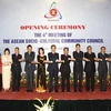 Thủ tướng Nguyễn Tấn Dũng và các trưởng đoàn tại lễ khai mạc. (Ảnh: Đức Tám/TTXVN)