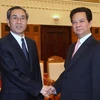 Thủ tướng tiếp ông Mã Tiêu , Chủ tịch Khu tự trị dân tộc Choang, tỉnh Quảng Tây, Trung Quốc. (Ảnh Nguyễn Dân/TTXVN)
