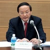 Ông Tô Huy Rứa, Ủy viên Bộ Chính trị, Bí thư Trung ương Đảng phát biểu tại hội thảo. (Ảnh: phóng viên TTXVN tại Nhật Bản)