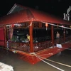 Nhà hàng nổi Mỹ Khánh bị chìm. (Nguồn: Internet)