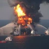 Vụ nổ giàn khoan đã gây ra thảm họa tràn dầu trên vịnh Mexico. (Ảnh: AP)