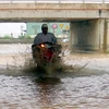 Hầm chui trên Đại lộ Thăng Long ngập nước. (Ảnh: Internet)