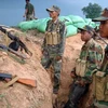 Binh sĩ Campuchia tại khu vực biên giới thuộc tỉnh Oddar Meanchey, ngày 1/5. (Ảnh: AFP/TTXVN)