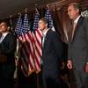Chủ tịch Hạ viện John Boehner hát biểu tại cuộc họp báo sau cuộc họp tại trụ sở ủy ban Quốc gia đảng Cộng hòa, 26/7, tại Washington. (Ảnh: Getty) 