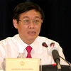 Bộ trưởng Tài chính Vương Đình Huệ tại buổi họp báo Chính phủ thường kỳ tháng 8. (Ảnh: chinhphu.vn)