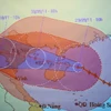 Bản đồ dự báo đường đi của bão số 5. (Ảnh: Đình Huệ/TTXVN)