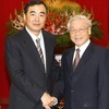 Tổng Bí thư Nguyễn Phú Trọng tiếp Đại sứ Khổng Huyễn Hựu. (Ảnh: Trí Dũng/TTXVN)